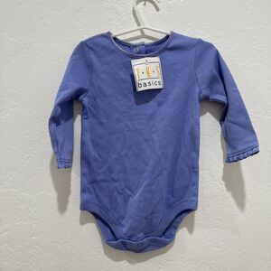 TKS Basics Baby Girl Bodysuit 12 Months Purple Cotton Long Sleeve Cute New